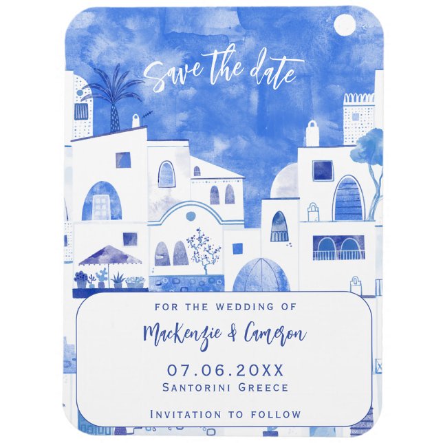 Santorini Heiraten Datum speichern Magnet (Von Creator hochgeladen)