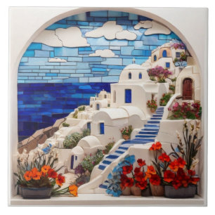 Santorini Imitats Relief Mosaic Arch, griechisches Fliese