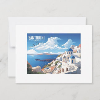 Santorini Insel Griechenland Reise Postkarte