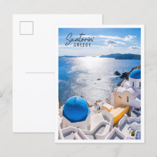 Santorini Insel Griechenland unglaublich romantisc Postkarte