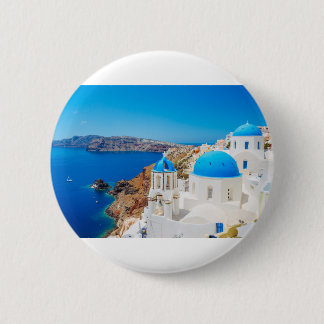 Santorini Insel - Kessel, Griechenland Button