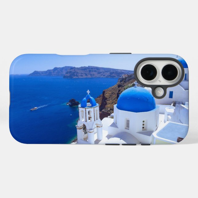 Santorini iPhone 16 Hülle (Rückseite (Horizontal))