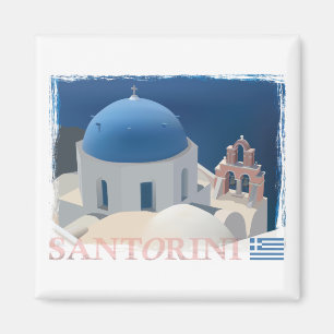 Santorini Kirche Magnet