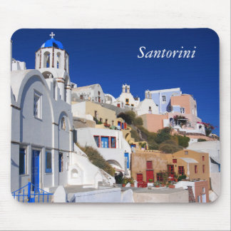 Santorini-Leinwand Mousepad