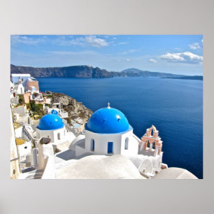 Santorini-Leinwand Poster