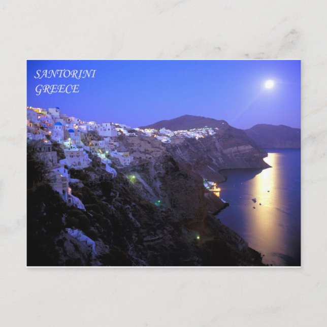 SANTORINI NIGHT POSTKARTE (Vorderseite)