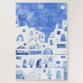 Santorini Oia Griechische Insel Wasserfarbenwelt