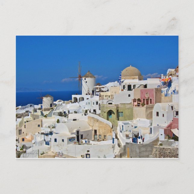 Santorini Oia Postkarte (Vorderseite)