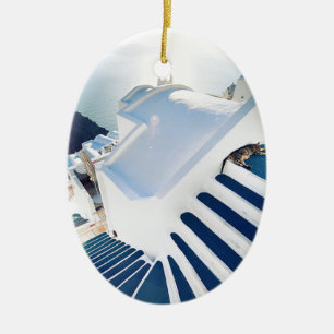 Santorini Oia Schritte, Griechenland Keramikornament