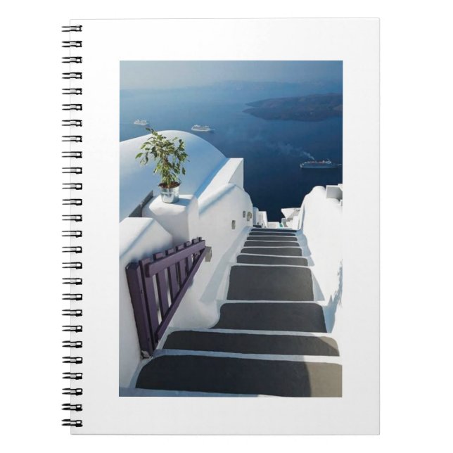 Santorini Oia Schritte, Griechenland Notizblock (Vorderseite)