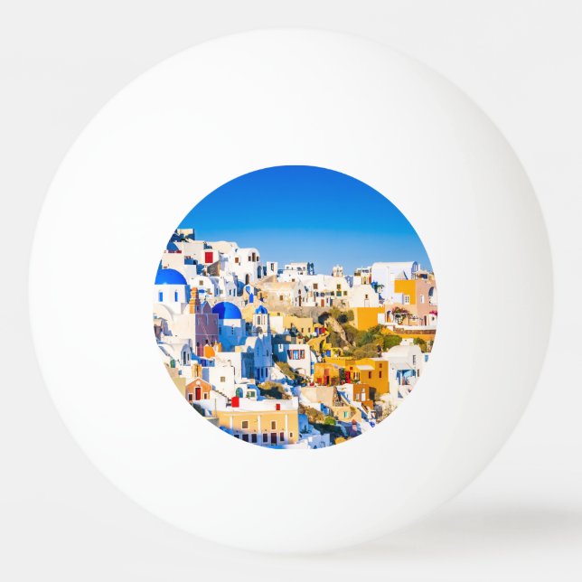 Santorini Oia Tischtennisball (Vorderseite)