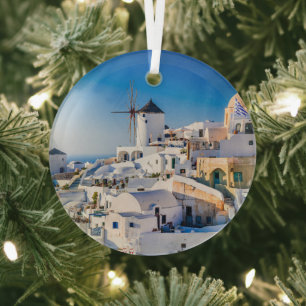 Santorini Ornament Aus Glas