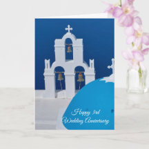 Santorini Personalisiert 3. Hochzeitstag