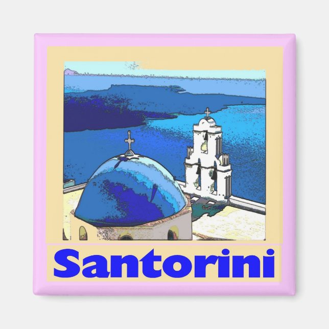 Santorini Poster Magnet (Vorne)