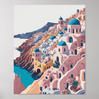 Santorini Poster: Santorini Griechenland Poster