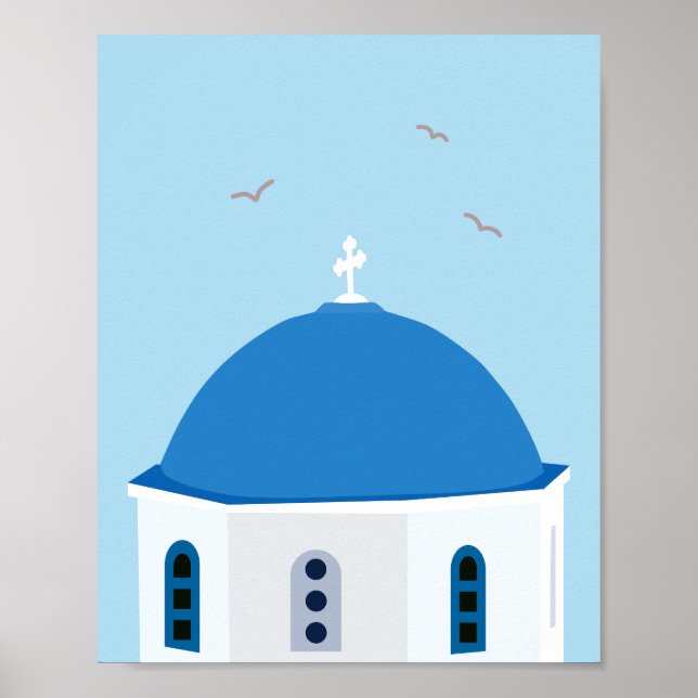 Santorini Reisen Griechenland Poster (Vorne)