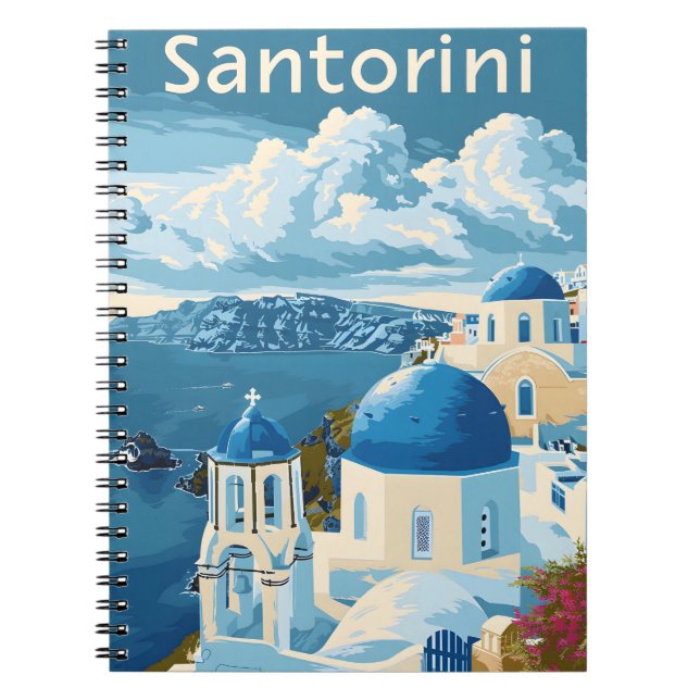 Santorini Reisen Notizblock (Vorderseite)