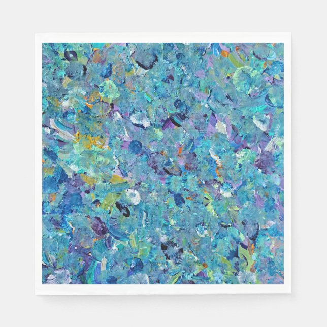 Santorini Sea Glass Party Napkins Serviette (Vorderseite)