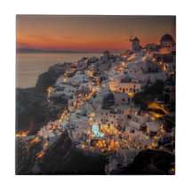 Santorini Sonnenuntergang, Griechenland