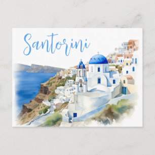 Santorini-Stille: Wo Himmel auf Meer trifft Postkarte