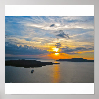 Santorini Sunset 2 Leinwand Poster