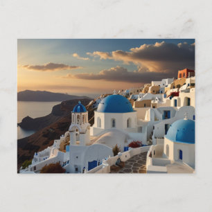 Santorini Sunset Bliss Postkarte