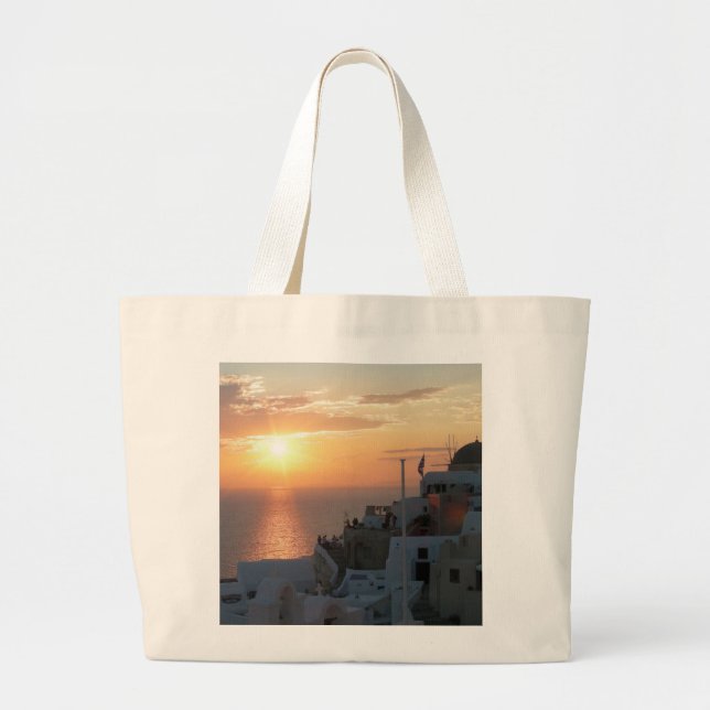 Santorini Sunset Jumbo Tasche (Vorne)