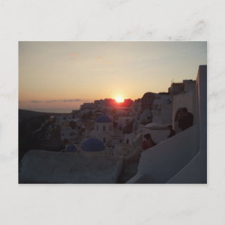 Santorini Sunset Postkarte