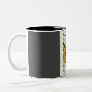 Santorini Vintage Wasserfarbenreise Zweifarbige Tasse