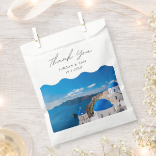 Santorini Wedding Foto Personalisiert Griechenland Geschenktütchen