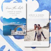 Santorini Wedding Griechenland Save the Date