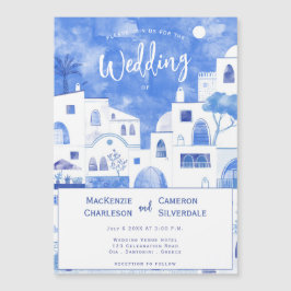 Santorini Wedding Magneteinladung