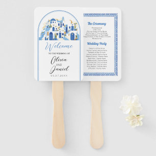 Santorini Wedding Menü Programm Griechenland Griec Fächer