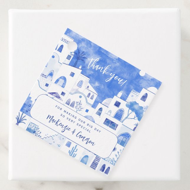 Santorini Wedding Vielen Dank Geschenkanhänger (Von Creator hochgeladen)