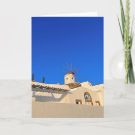 Santorini Windmill Oia Griechenland Fotografie Karte