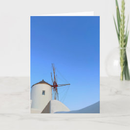 Santorini Windmills Oia Greece Fotografy Karte