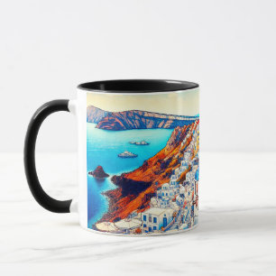 Santorini, wo jeder Augenblick leuchtet Tasse