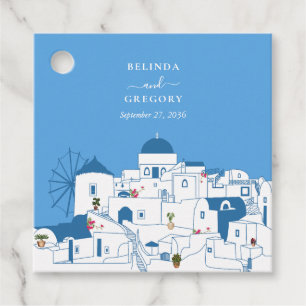 Santorini Zielort Griechische Insel Hochzeit Geschenkanhänger