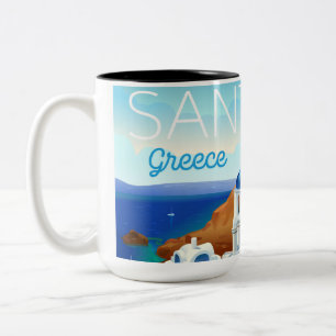 Santorinsel Zweifarbige Tasse