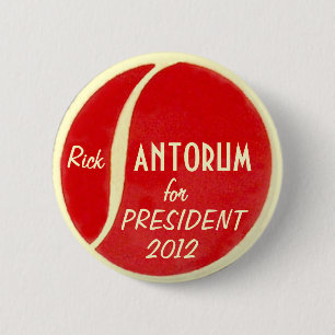 Santorum 2012 Knopf Button
