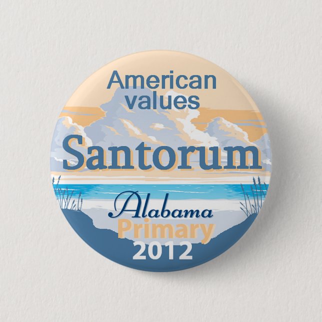 Santorum ALABAMA Knopf Button (Vorderseite)