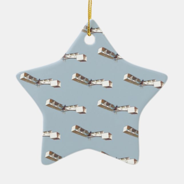 Santos-Dumont 14-Bis-Flugzeug Keramikornament (Vorne)