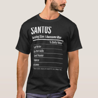 Santos für Kalorien mit dem Etikett "Größe" T-Shirt