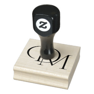 Santos Hochzeitslogo Monogramm-Hochzeit Gummistempel