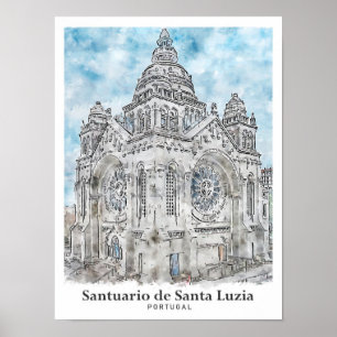 Santuario de Santa Luzia Portugal Reisen Poster