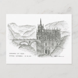 Santuario Las Lajas, Ipiales, Kolumbien Postkarte