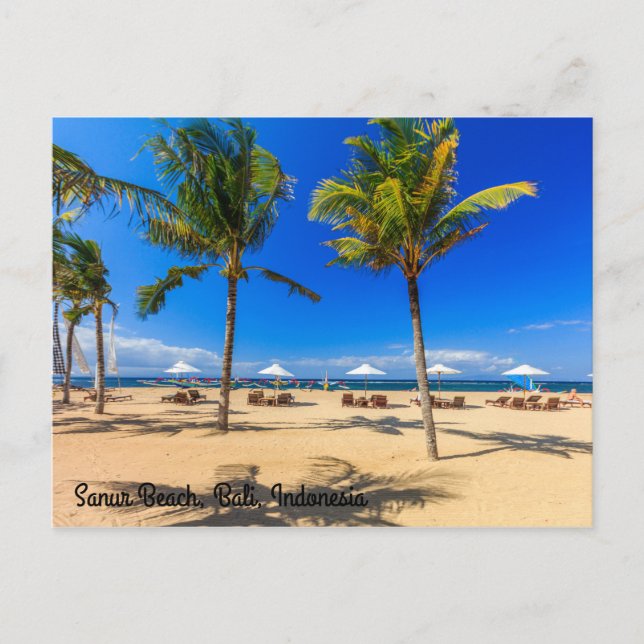 Sanur Beach, Bali, Indonesien Postkarte (Vorderseite)