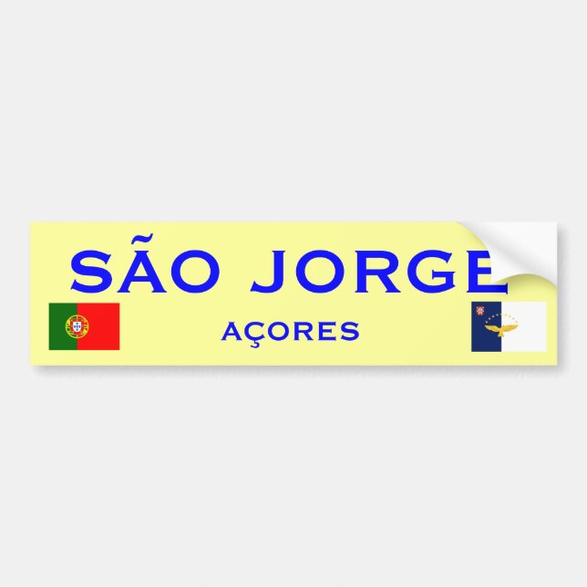 Sao Jorge Bumper Sticker Autoaufkleber (Vorne)