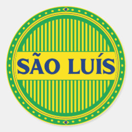 São Luís City Pride – Brazilian Identity Runder Aufkleber