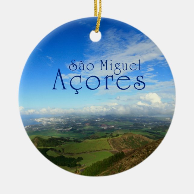 Sao-Miguel-Insel Azoren Keramik Ornament (Vorne)